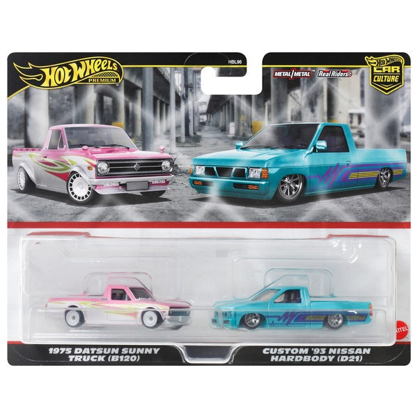 Hot Wheels Premium 1975 Datsun Sunny Truck & Custom 93 Nissan Hardbody