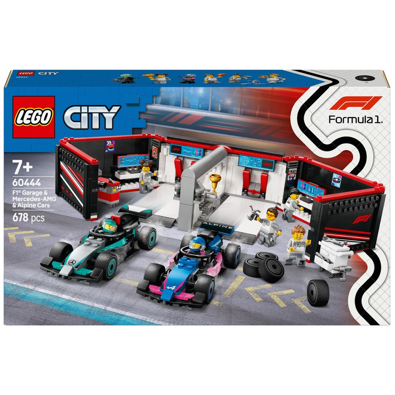 Lego City F1 Garage & Mercedes-AMG & Alpine Cars (60444)