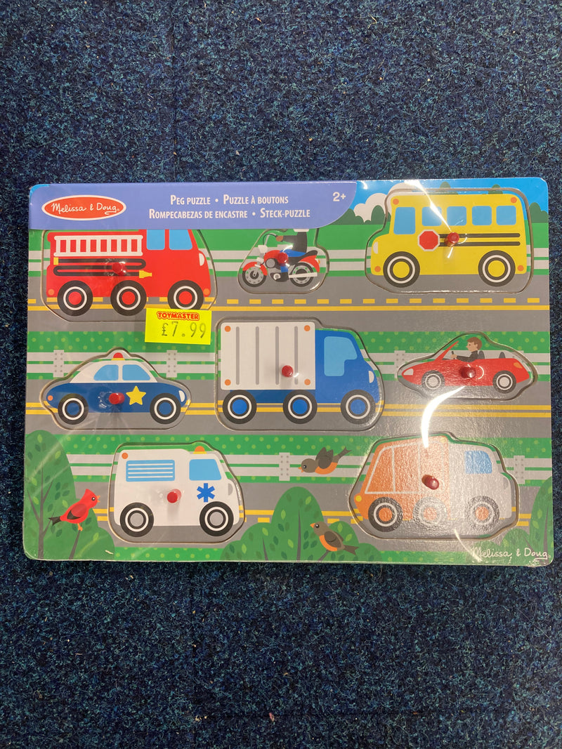 Melissa & Doug Peg Puzzle (Vehicles)