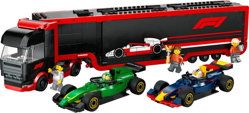 Lego City F1 Truck with RB20 & AMR24 F1 Cars (60445)