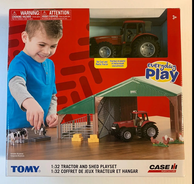 Tomy Case Tractor & Shed Playset