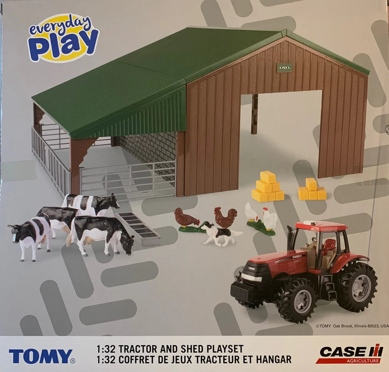 Tomy Case Tractor & Shed Playset