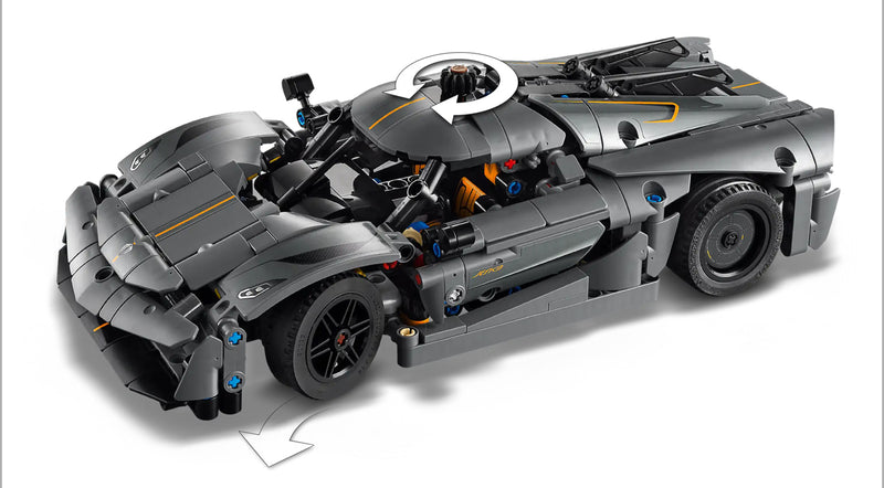 Lego 42173 - Technic - Koenigsegg Jesko Absolut Grey Hypercar