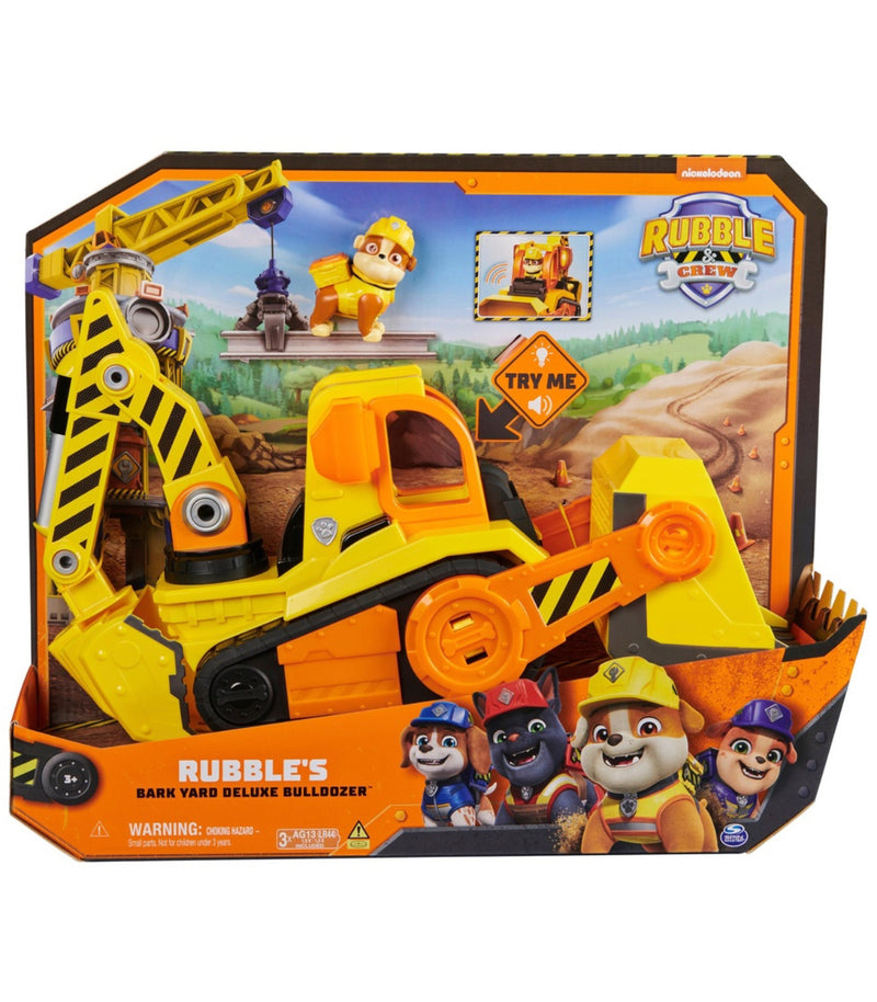 Paw Patrol - Rubble And Crew - Rubbles Back Yard Deluxe Bulldozer Track Set