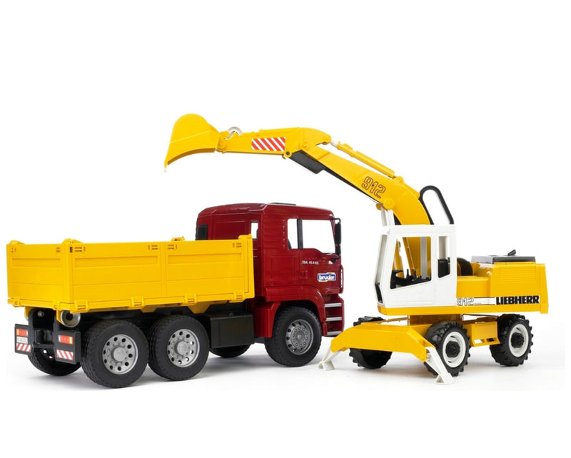 Bruder 2751 - MAN TGA Construction Truck With Liebherr Excavator 1:16