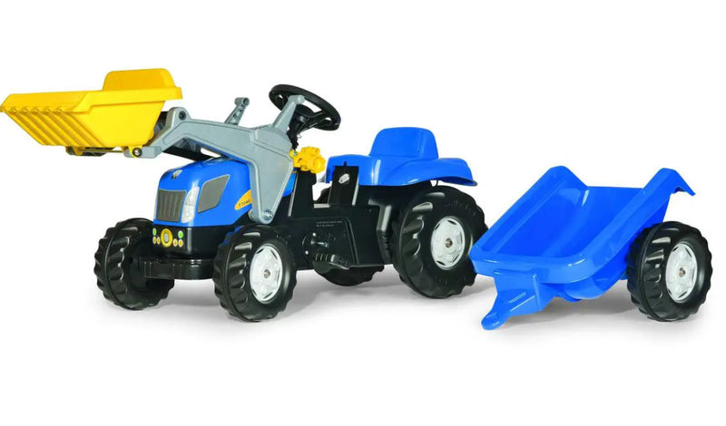 Rolly Kid New Holland T7040 Tractor with Frontloader and Trailer