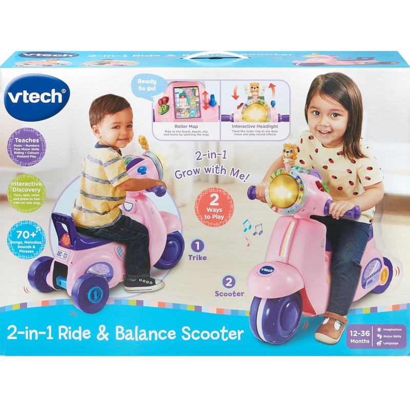 Vtech 2 In 1 Ride & Balance Scooter - Pink