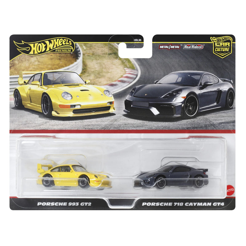 Hot Wheels Premium Car Culture Porsche 993 GT2 & Porsche 718 Cayman GT4