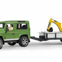 Bruder 2593 - Landrover With Trailer And JCB