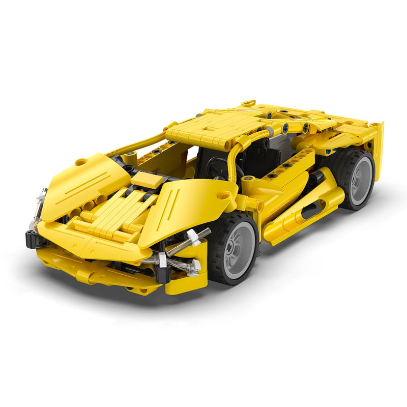 CaDA - Pull Back Racing Car - Yellow - 357 pcs