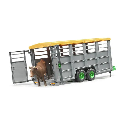 Bruder 2227 - Livestock Trailer With 1 Cow 1:16