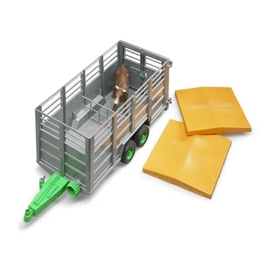 Bruder 2227 - Livestock Trailer With 1 Cow 1:16