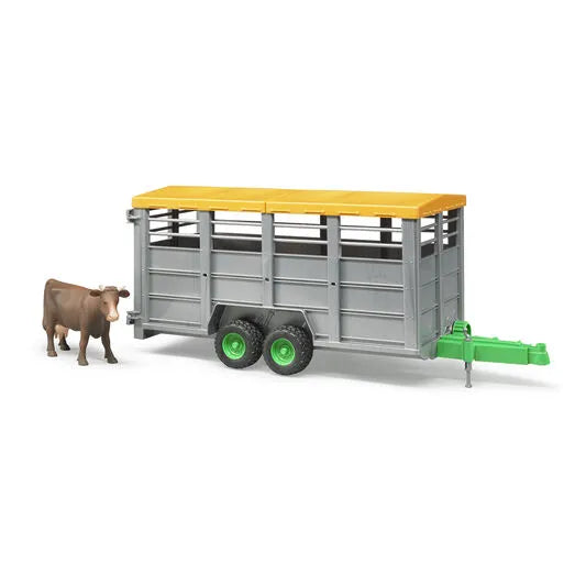 Bruder 2227 - Livestock Trailer With 1 Cow 1:16