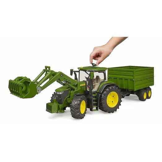 Bruder 3051 - John Deere 7R 350 With Front Loader & Tipping Trailer 1:16