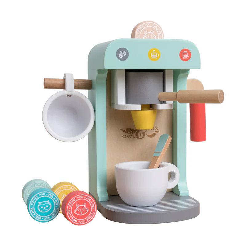 Owl & Fox Wooden Coffee Machine - FSC® certified