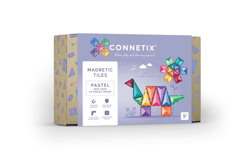 Connetix Magnetic Tiles Pastel (32 Piece)