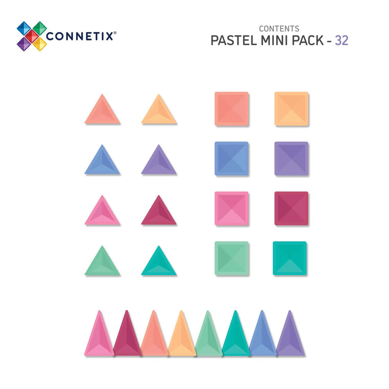 Connetix Magnetic Tiles Pastel (32 Piece)