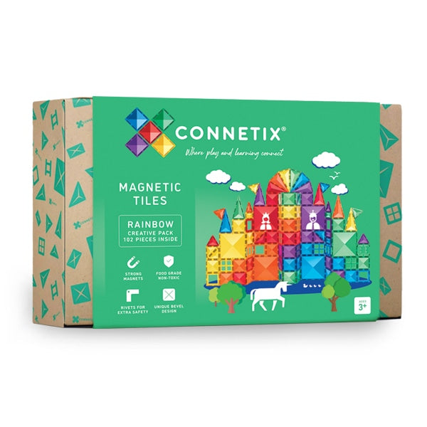 Connetix Magnetic Tiles Rainbow (102 Piece)