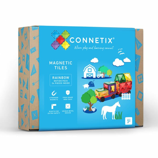 Connetix Magnetic Tiles Rainbow (24 Piece)