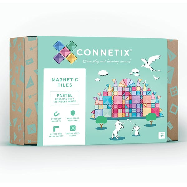 Connetix Magnetic Tiles Pastel (120 Piece)