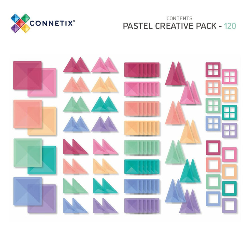 Connetix Magnetic Tiles Pastel (120 Piece)