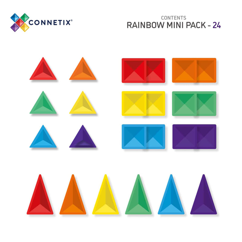 Connetix Magnetic Tiles Rainbow (24 Piece)