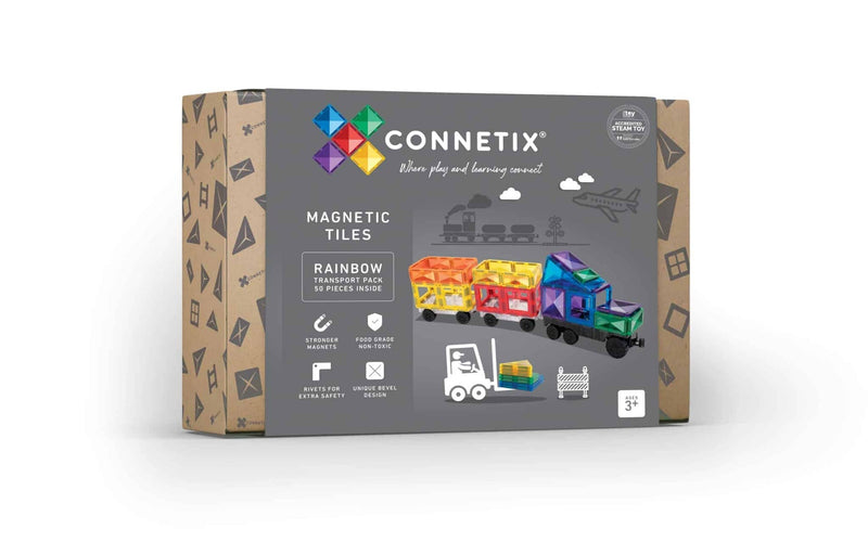 Connetix Magnetic Tiles Rainbow (50 Piece)