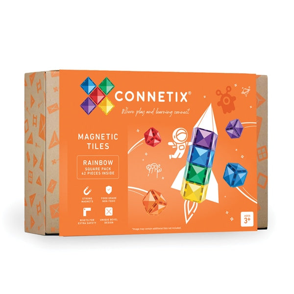 Connetix Magnetic Tiles Rainbow (42 Piece)