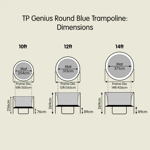 TP Genius® 10ft Round Trampoline