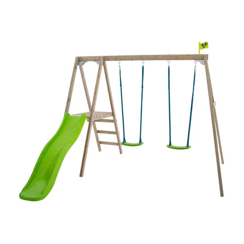 TP Forest Multiplay Double Wooden Swing Set & Slide - FSC® certified