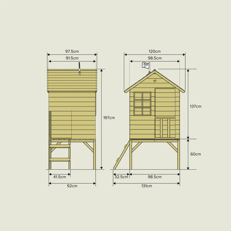 TP Sunnyside Wooden Tower Playhouse - FSC® certified