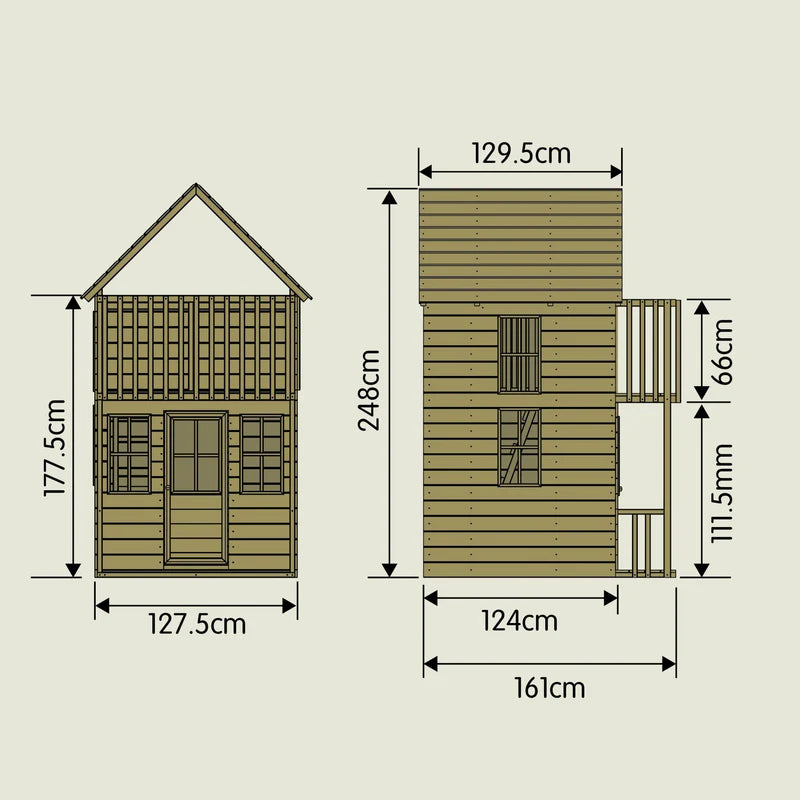 TP Loft Two Storey Wooden Playhouse - FSC® certified