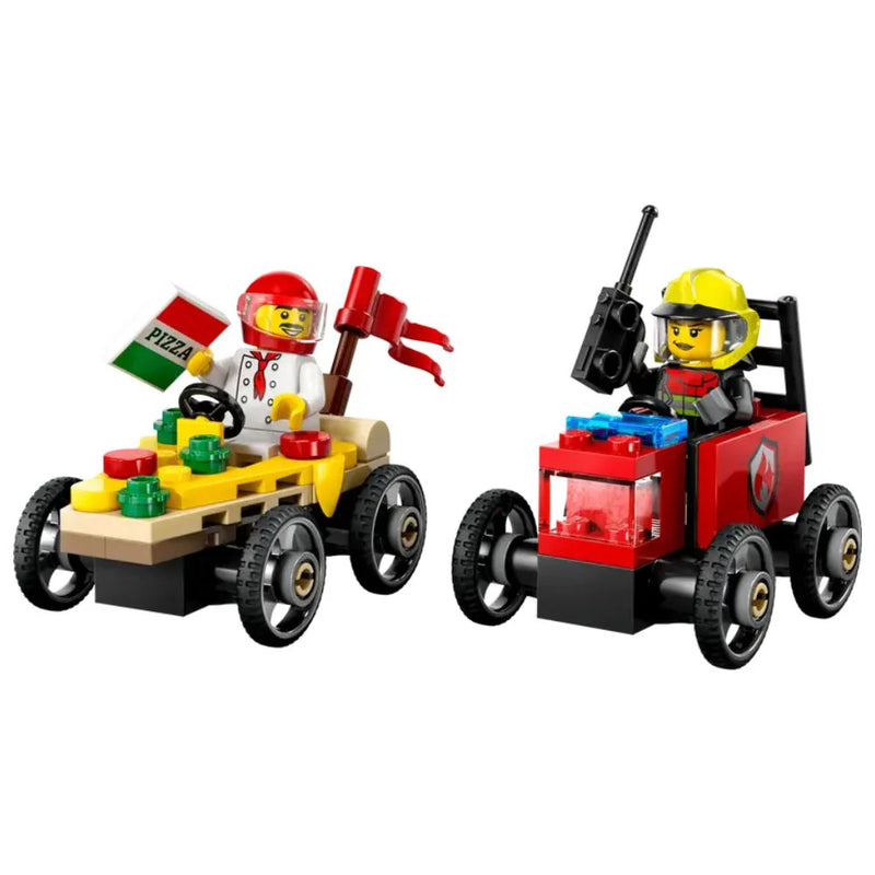 Lego City Pizza vs Fire Truck Race Car Pack (60458)