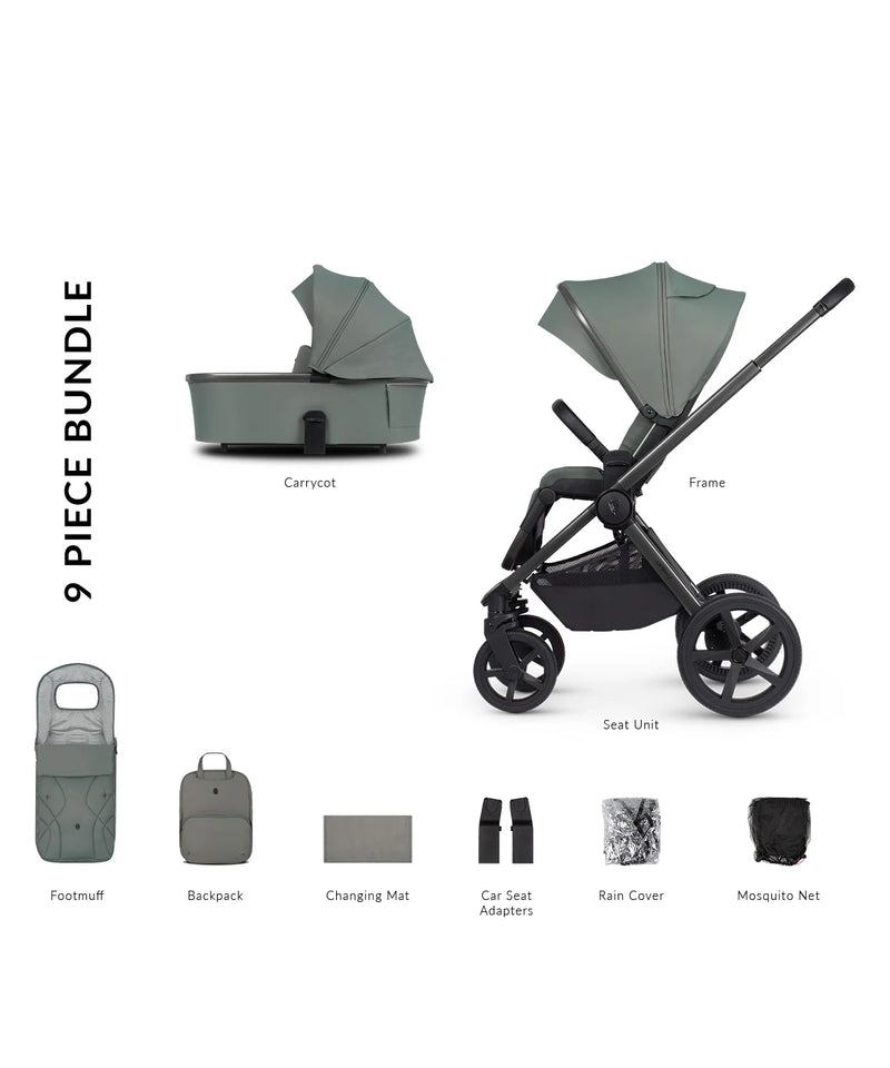 Venicci Upline 2 Aloe Pram 9 Piece Bundle