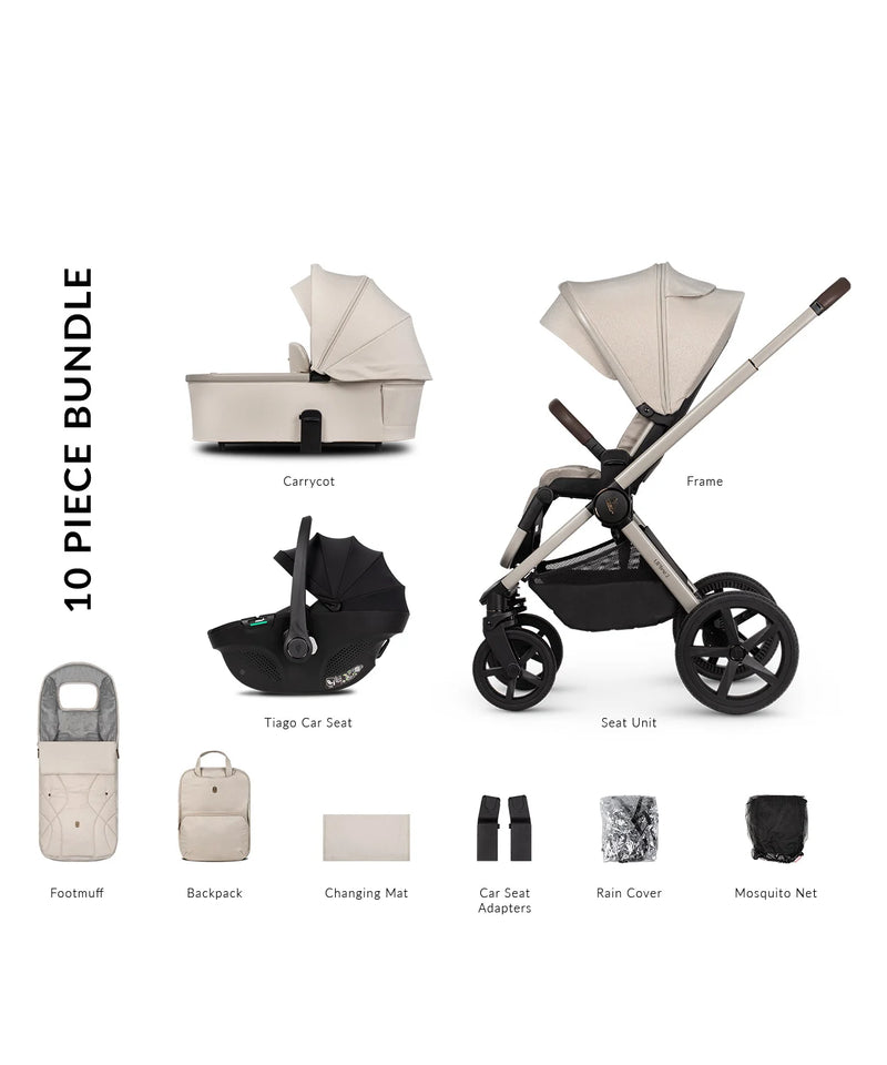 Venicci Upline 2 Stone Beige Pram 10 Piece Bundle