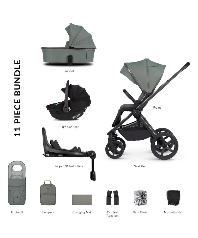 Venicci Upline 2 Aloe Pram 11 Piece Bundle