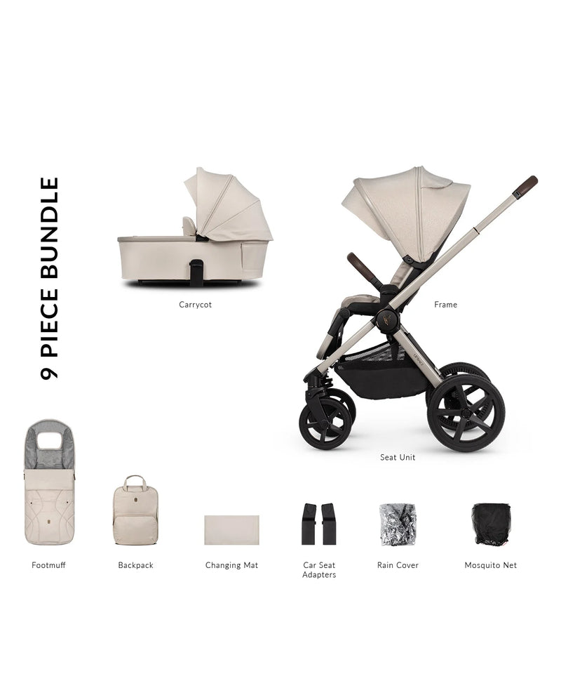 Venicci Upline 2 Stone Beige Pram 9 Piece Bundle