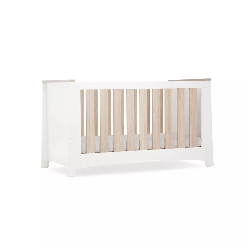 Cuddle Co Ada Cot Bed - White & Ash