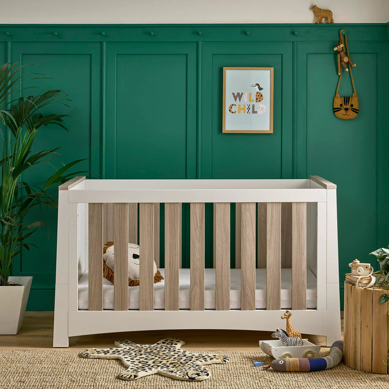 Cuddle Co Ada Cot Bed - White & Ash