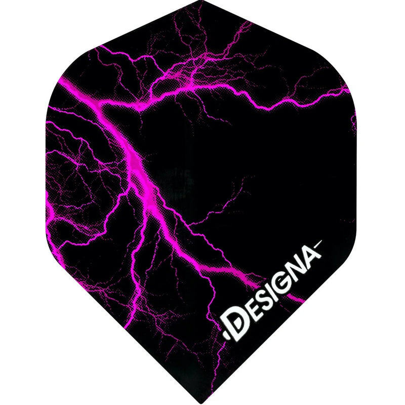 Designa Black & Pink Lightening Darts Flights