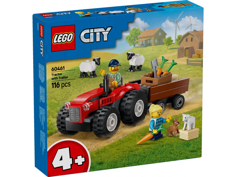 Lego City Red Farm Tractor with Trailer & Sheep (60461)