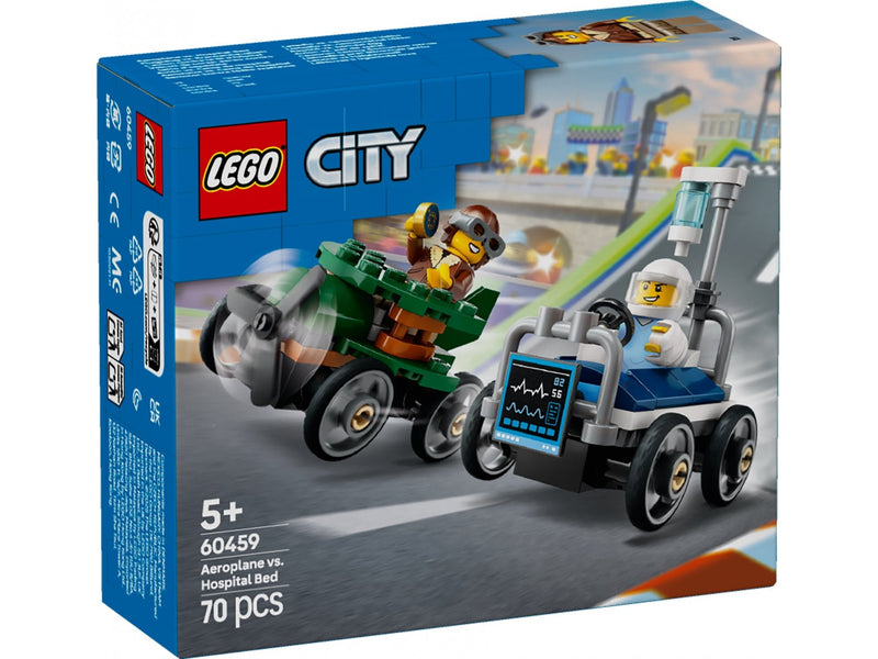 Lego City Airplane vs Hospital Bed Race Car Pack (60459)