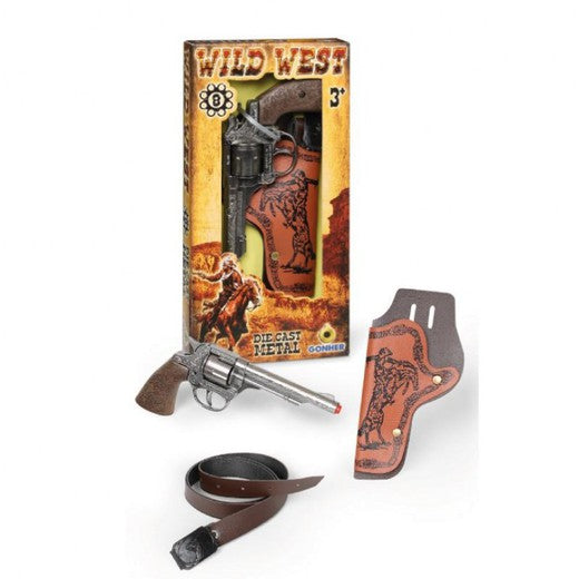 Wild West Die Cast Revolver With Holster