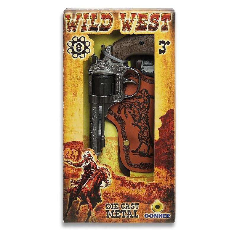 Wild West Die Cast Revolver With Holster