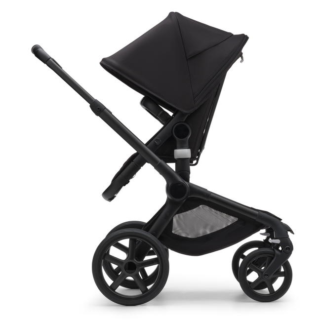 Bugaboo Fox 5 Carrycot And Seat Pushchair - Midknight Black/Black Chassis